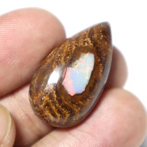 หินโอปอลทรงหลังเบี้ยทรงลูกแพร์อัญมณีทรงหลวมโอปอลจากออสเตรเลียไฟหลายก้อนตามธรรมชาติ - Product Image 3