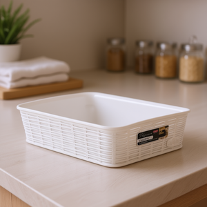 Stefanplast ELEGANCE 25x19x6cm White Storage Wastebasket Product 30930 - Product Image 3