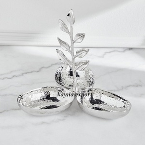 ชุด2ชามสแตนเลสกระจกขัดด้วยโลหะสีทองดีไซน์ดอกไม้ของขวัญงานแต่งงานชามดอกไม้หรูหรา - Product Image 4