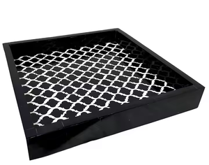 Bandeja de servicio antigua, bandeja de incrustaciones de hueso hecha a mano india con diseño de resina Floral para decoración del hogar, almacenamiento de cocina, servicio de comida de lujo - Product Image 5