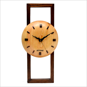 Thème de luxe horloge murale en bois fait à la main en bois sculpté horloge murale en bois sculpture à la main artisanat horloges murales - Product Image 2