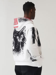 100% Cotton Custom Logo Graphic Printing Puff Print <b>Hoodie</b> 100% Cotton Streetwear Sweatshirt Men's Unisex Hoodies - Product Image 4