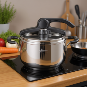 Olla a Presión de Acero Inoxidable BRIOSA Lagostina (5 Litros) Cromado Pulido 'Lagoeasy'UP 010044010505 - Product Image 3