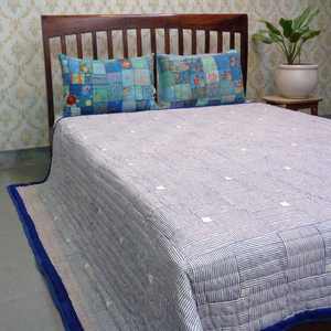 Couverture indienne à vendre, fabrication indienne, couverture traditionnelle indienne imprimée à la main, voile de coton doux, taille Queen - Product Image 5