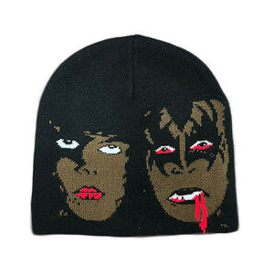 Gorro de invierno acrílico de punto con forro de satén para mujer 2025, gorro suave holgado, diseño con puños cálidos, estampado Digital de algodón 100% - Product Image 6