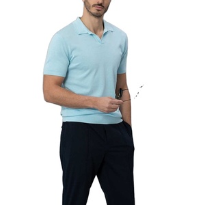 เสื้อเชิ้ตผู้ชายผ้าฝ้ายถักแบบสั่งทำพิเศษ ทรงเข้ารูป ไซส์ใหญ่ สีพื้น แขนสั้น แห้งเร็ว สำหรับฤดูร้อน - Product Image 2