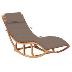 Premium Sun Lounger High Quality Made of Solid Teak Wood Frame with Natural Finish and Sunproof Fabric for Outdoor Use - Product Image 1