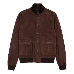 Dernier modèle de veste en cuir suédé marron pour homme, design vintage personnalisé, fermeture éclair sur le devant, logo ODM, hiver - Product Image 1