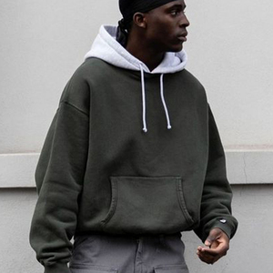 Hombres personalizados de gran tamaño de lana de algodón Terry francés Heavyweight Streetwear Sudadera con capucha - Product Image 1