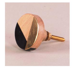 Bouton de porte rond en résine laiton bois noir Boutons en marbre les plus vendus avec taille de forme de couleur personnalisée Fabriqué en Inde Article - Product Image 1