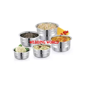 New Design Cooking Pot Top Selling Premium Decorative Design Stainless Steel Casserole Classic Look Indian Handmade Cooking Pot