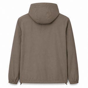 Veste coupe-vent à capuche pour homme personnalisée, polyester léger, résistant à l'eau, voyage en plein air, décontractée, OEM ODM, étiquette privée, vente en gros - Product Image 2