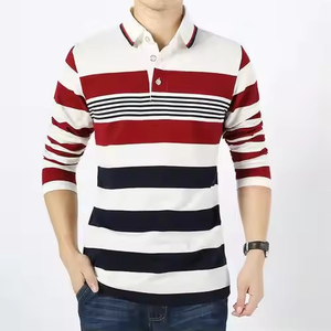 เสื้อสเวตเตอร์ถักของผู้ชายที่มีปกและผ้าขนสัตว์ผสมเสื้อโปโลสไตล์เก่าแก่ป้องกันการพันผ้าบางและหรูหรา - Product Image 6