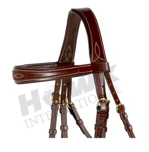 Brida de Cuero para Caballo de Alta Calidad, Duradera, con Costuras Decorativas, Narquera Ancha, Diseño de Color Personalizado para Equitación - Product Image 3