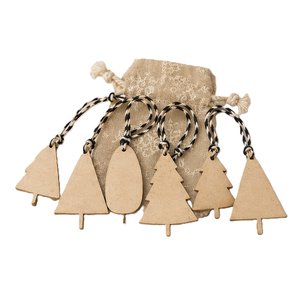 Handmade Wooden <b>Christmas</b> <b>Tree</b> Ornaments Rustic Foliage Design Multi-Piece Set for <b>Wall</b> Decor Living Room - Product Image 2