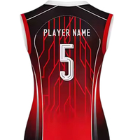 Conjuntos de Voleibol Personalizados sin Mangas con Estampado por Transferencia Térmica, Diseño de Cuello Único, 100% Poliéster, Tela de 160g, Precio Razonable