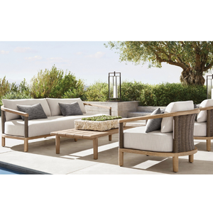 Durable rectangular furniture <b>table</b> with modern style made of good quality teak <b>wood</b> and resistant to all outdoor weather - Product Image 4