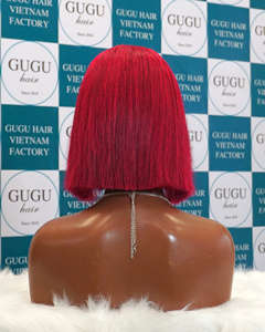 ผมมนุษย์แท้แบบมีโครงตรงและมีความละเอียดสูงลูกไม้แบบคู่ - Product Image 3