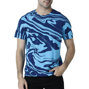 T-shirts à manches courtes 100% coton personnalisés des fabricants d'usine OEM pour hommes Tissu tricoté Concevez vos propres chemises à vendre - Product Image 1