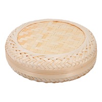 Boîte de rangement en bambou simple exquise avec couvercle Boîte en bambou faite à la main Décoration de table pour la maison naturelle écologique Vente en gros du Vietnam