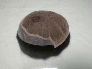 Meilleure qualité Air BD indien Remy perruque de cheveux crépus droite et vague de corps d'eau avec style de vague profonde 100% densité Mono Base toupet - Product Image 2