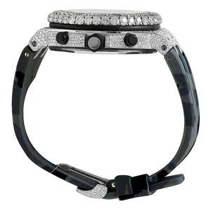 Montre unisexe personnalisée de luxe avec mouvement mécanique ETA cultivé en laboratoire, boîtier en alliage, bracelet en caoutchouc, affichage analogique, pour la revente - Product Image 4