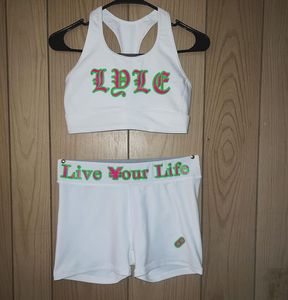 Ensemble soutien-gorge de sport et short pour femmes, MOQ faible, été, uni, respirant, 100% coton, avec logo personnalisé - Product Image 4