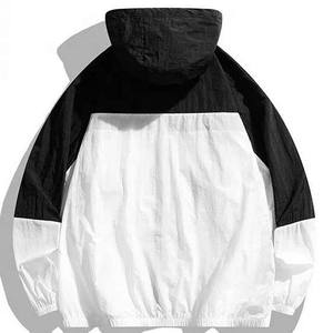 Chaqueta Cortavientos de Nailon para Hombre, Color Sólido, Cierre Completo, Estilo Bomber, Ropa Urbana - Product Image 2