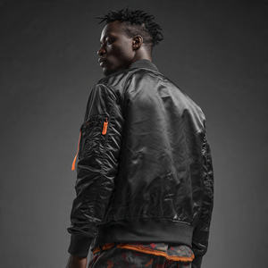 Chaqueta Bomber de Satén MA 1 para Hombre, Ropa de Abrigo de Invierno, Reversible, Color Personalizable en la Parte Delantera, Alta Calidad - Product Image 2