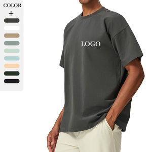 Nouveauté Mode Chemises à manches courtes personnalisées avec logo, t-shirt noir surdimensionné extensible dans les 4 sens, t-shirt de sport unisexe à séchage rapide - Product Image 1