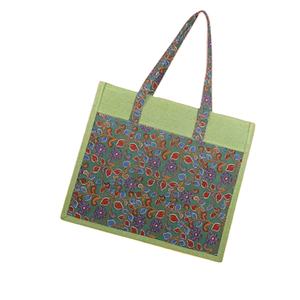 Sacs fourre-tout en jute laminé PP écologique imprimés personnalisés Sacs de plage avec poignée auto-décorative pour un usage quotidien Logo - Product Image 3