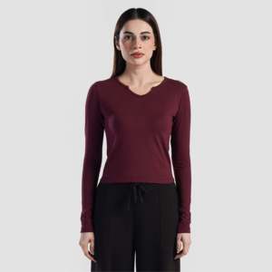 Maroon Rush Fit <b>Top</b> for Fitness High-Performance Apparel - Product Image 1