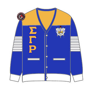 Sigma Gamma Rho Soror Embroidery Women Acrylic Cardigans | SGRho Sorority Embroidered Ladies Custom Style Cardigan <b>Sweater</b> - Product Image 5