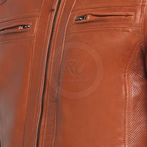 Chaqueta de cuero personalizada para hombre 2025, cuello alto de piel de vaca de alta calidad, disponible en colores personalizados, venta directa - Product Image 6