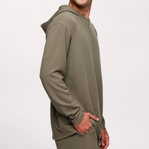Felpe con Cappuccio da Uomo in <span class=keywords><strong>Cotone</strong></span> di Bambù, Pullover Organico Sostenibile con Cappuccio per Uomo - Product Image 3