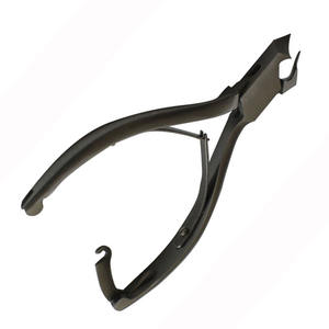 Pince à ongles en acier inoxydable à lames minces supérieures avec serrure couleur noire pince à ongles à cuticules Double ressort meilleurs coupe-ongles - Product Image 3