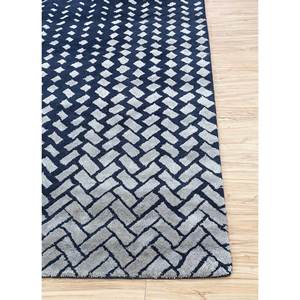 Alfombra de Lana y Viscosa Gris Negro con Diseño Geométrico, Hecha a Mano, para Hogar, Dormitorio, Pasillo - Rectángulo Grande de 10mm para Adolescentes - Taq-400 - Product Image 4