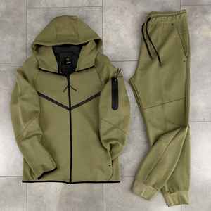 Conjunto de ropa deportiva informal de otoño para mujer, chaqueta negra con capucha y cremallera, pantalones para correr, Fitness, correr, transpirable, logotipo de secado rápido - Product Image 1