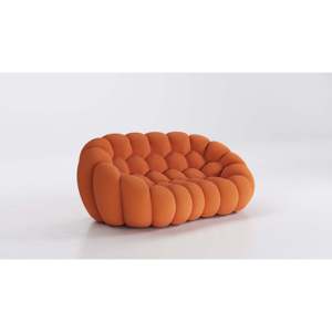 Sofá Chesterfield Curvo Cadmio Bubble 2 de 2.5 Plazas, de Una y Tres Plazas, con Tapicería de Tela y Relleno de Esponja para Apartamento - Product Image 2