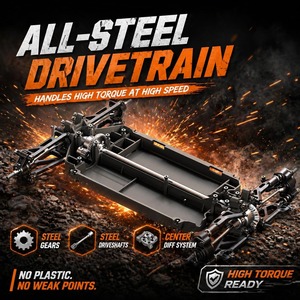 UDIRC 1203PRO 1/12 50MPH 3S Camioneta RC de Pista Corta sin Escobillas con Giroscopio y Diferencial Central 4WD Todoterreno para Desierto RTR - Product Image 4