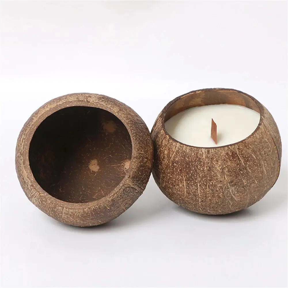자연 왁스 촛불 쉘 코코넛 쉘 촛불 베트남