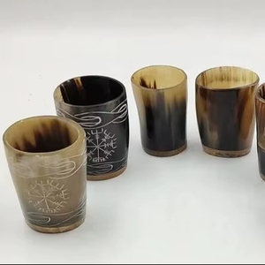 Buy Modern Ox & Buffalo Horn Drinking Mug With Latest Stylish <b>Stand</b> Handcrafted Mug For Mead Beer Wine Tankard Mug - Product Image 1