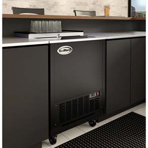 25-Inch <b>Commercial</b> Glass Froster Black Steel ETL Listed 4.1 Cu. Ft. Net Capacity Automatic <b>Kitchen</b> <b>Refrigeration</b> <b>Equipment</b> - Product Image 4