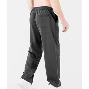 Pantalones de chándal deportivos para hombre, pantalones ajustados de estilo americano, pantalones lavados de calle alta, pantalones de invierno de tela gruesa recta para hombre - Product Image 2