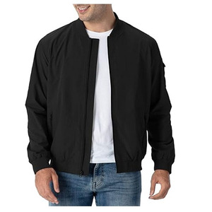 Custom Logo <b>Mens</b> Lightweight Bomber <b>Jacket</b> Casual Fashion <b>Flight</b> Coat Wholesale Blank Slim Fit Windbreaker Varsity Track <b>Jacket</b> - Product Image 2