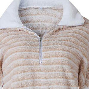 Mujeres Sherpa Fleece sudadera invierno cálido media cremallera logotipo personalizado Casual venta al por mayor Sherpa Fleece sudaderas - Product Image 6