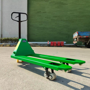 Chariot à palettes manuel durable, chariot à palettes manuel robuste à 4 roues, roues en PU/NYLON, équipement de levage d'entrepôt à haute efficacité, matériel - Product Image 1