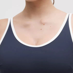 Camiseta Deportiva Ligera y Transpirable de Poliéster para Tenis, con Logotipo Frontal, Cómoda, sin Mangas, para Mujer, Ropa de Entrenamiento - Product Image 3