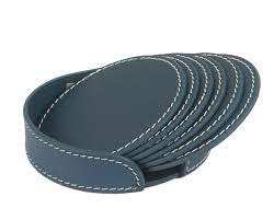 Dessous de verre en cuir véritable fait à la main tasse à café tapis vaisselle accessoires pour la maison boisson la plus exigeante pas cher prix décor de Table - Product Image 3