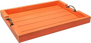 Plateau de service et plateau de présentation de qualité durable, en bois naturel, élégant, moderne, luxueux, à double poignée, écologique, de qualité commerciale - Product Image 5